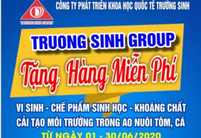 TRƯỜNG SINH GROUP - Tặng miễn phí chế phẩm sinh học xử lý môi trường cho hộ nuôi tôm